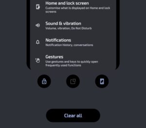 clear all button on moto g73 after android 14 update