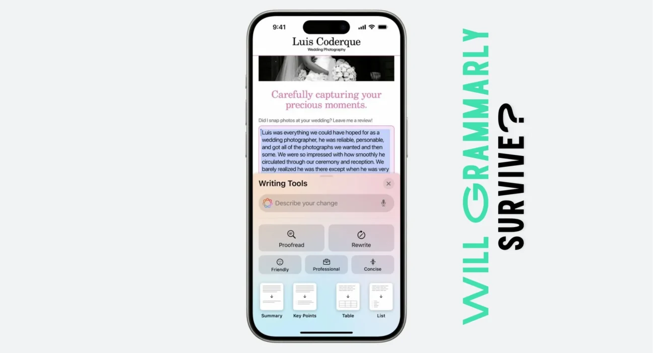 Will Grammarly survive after Apple's iOS 18 writing tools feature ? 7 Will Grammarly survive after Apple's iOS 18 writing tools feature ?