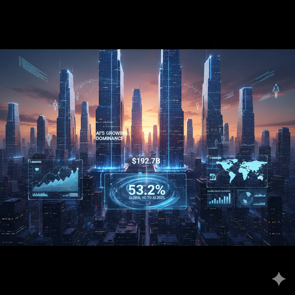 AI Startups Capture Record $192.7 Billion in Global VC Funding for 2025