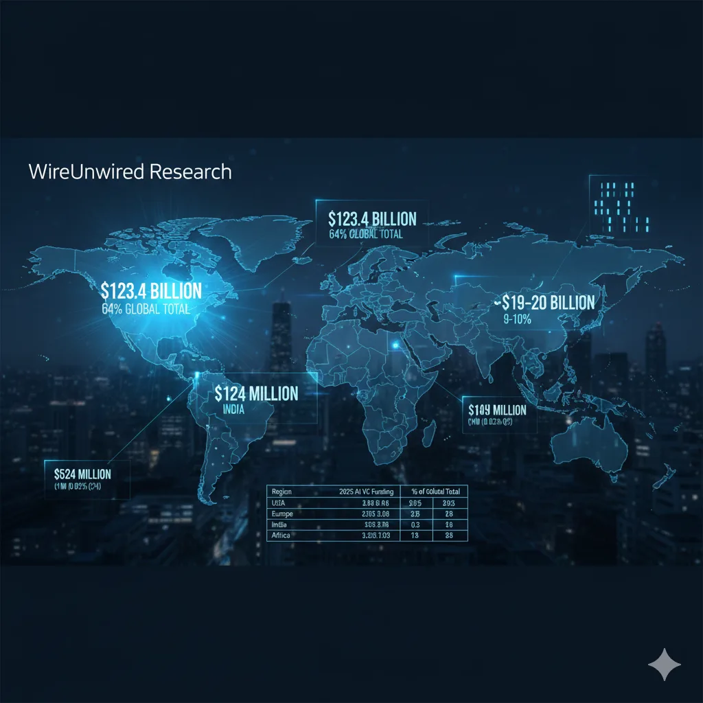 AI Startups Capture Record $192.7 Billion in Global VC Funding for 2025 8 Regional Breakdown of 2025 AI Venture Capital Funding