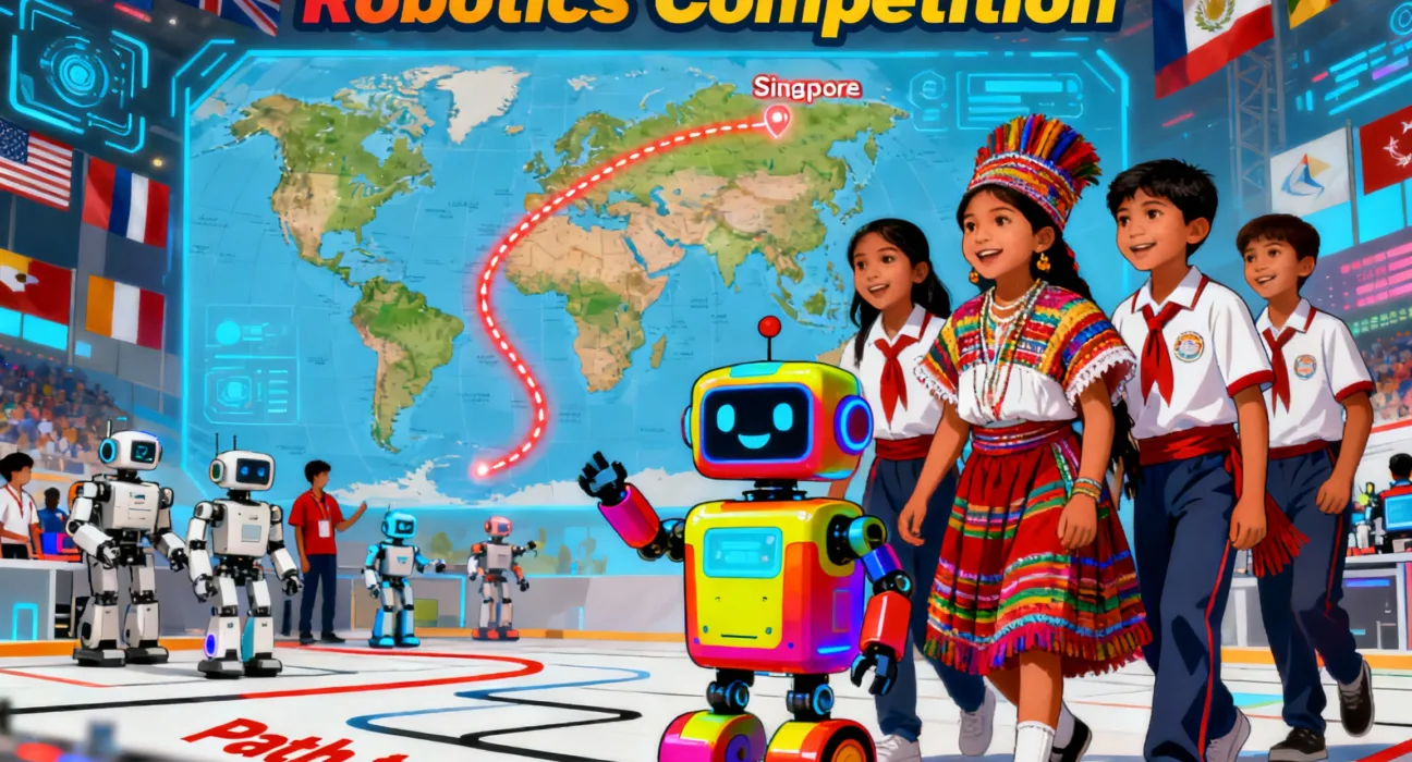 Peru's Robotics Team Heads to Singapore for World Robotics Olympiad 2025 with Kyra