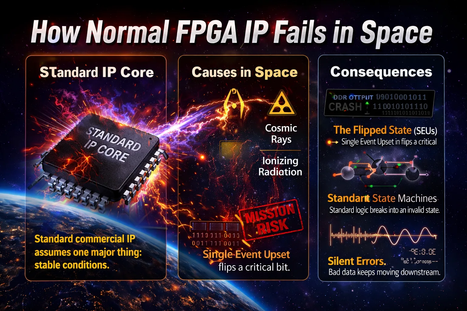 How Normal FPGA IP Fails in the Space ?