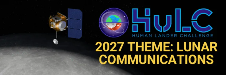 NASA Opens 2027 Human Lander Challenge for Lunar Communications 9 2027 hulc graphic header conceptual lunar communications and navigation orbiter